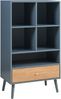 Bücherregal mit Schublade Reyljand 120x70x40 cm Grau/Eicheoptik [en. casa] Bild 3