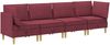 vidaXL Modular Sofa Set mit Stauraum 4 pcs Weinrot Stoff 3413689 Bild 2