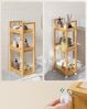 SONGMICS Badezimmerregal mit 3 Ebenen und Rollen, Bambus naturbeige, 30 x 20 x 80 cm Bild 5