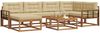 vidaXL Outdoor-Sofagarnitur mit Kissen 7 pcs Natur und Beige 3367871 Bild 3