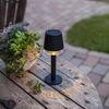 LED Solar-Tischleuchte ,Parvus', Dämmerungssensor, outdoor, schwarz, H 21cm Bild 4