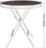 Klappbarer Beistelltisch Glas Metall Gartentisch Kaffeetisch für Balkon Garten Bild 3