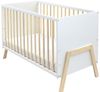 Baby-Delux Babybett Juna Weiß Kiefernholz Schutzgitter, Kinderbett 60x120 weiß Kiefer Matratze Bild 3