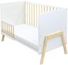 Baby-Delux Babybett Juna Weiß Kiefernholz Schutzgitter, Kinderbett 60x120 weiß Kiefer Matratze Bild 4