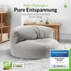 Green Bean® Sitzsack Sofa mit Füllmaterial - Lounge im Sitzsack-Design 90x50cm mit ergonomischer Rückenlehne & waschbarem Bezug - Indoor und Outdoor geeignet in Hellgrau Bild 2