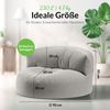 Green Bean® Sitzsack Sofa mit Füllmaterial - Lounge im Sitzsack-Design 90x50cm mit ergonomischer Rückenlehne & waschbarem Bezug - Indoor und Outdoor geeignet in Hellgrau Bild 3