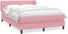 vidaXL Boxspringbett mit Matratze Rosa 160x220 cm Samt 3317660 Bild 2