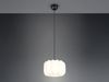 Ausgefallene LED Pendelleuchte mit Stoff Lampenschirm in Weiß, Ø 25cm Bild 3