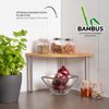 Bambus-Eckregal mit Edelstahl // ca. 25 x 20 x 25 cm (B/H/T) Küchenregal für mehr Stellfläche Bild 5