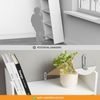 Bücherregal, Regal, Standregal, Büroregal, mit 5 Fächern, offen, für Wohnzimmer, Arbeitszimmer, Büro, als Raumteiler, 24 x 50 x 140 cm, Weiß Bild 5