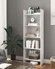 Bücherregal, Regal, Standregal, Büroregal, mit 5 Fächern, offen, für Wohnzimmer, Arbeitszimmer, Büro, als Raumteiler, 24 x 50 x 140 cm, Weiß Bild 3