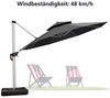 PURPLE LEAF Ampelschirm Rundes luxuriöses Außenbereich Doppeldach Sonnenschirm, Gartenschirm, LxB: 330,00x330,00 cm, für Garten,Terrasse, Pool Bild 4