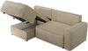 L-förmiges Ecksofa mit Armlehnen, Schlaffunktion und losen Kissen - BELLUNO - links - Beige Velours Bild 5