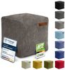 Green Bean Pouf Cube Cord (Indoor Sitzhocker Sitzkissen Fußhocker Relax-Sessel, Made in Germany), die ideale Ergänzung zum Sitzsack Bild 2