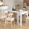 HOMCOM Klapptisch für bis 6 Personen, mit Stahlgleitschienen (Ausziehbar Küchentisch, 1-St, Esstisch), für Wohnzimmer, Esszimmer, Küche, 60-180x85x75 cm, Weiß Bild 5