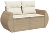 vidaXL 8-tlg. Garten-Sofagarnitur mit Kissen Beige Poly Rattan 3327908 Bild 5