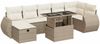 vidaXL 8-tlg. Garten-Sofagarnitur mit Kissen Beige Poly Rattan 3327908 Bild 2