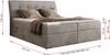 Boxspringbett DAGOS 140 x 200 cm mit Kopfteil, Lattenrost und Stauraum – Doppelbett mit Matratze & Topper Visco , stabile Konstruktion, Bettkasten, modernes Design - Hellgrau Velvet - H3 Bild 5
