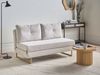 Schlafsofa 3-Sitzer JERSLEV Stoff Cremeweiß Bild 3