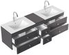 Badmöbel Milano XL Cottage Doppel-Waschbecken SoftClose anthrazit : Anthrazit Bild 2