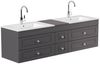 Badmöbel Milano XL Cottage Doppel-Waschbecken SoftClose anthrazit : Anthrazit Bild 3