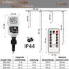 VOLTRONIC® Eisregen Lichterkette, innen und außen, IP44, Größen- und Farbwahl, 400 LEDs, warmweiß, Fernbedienung Bild 3