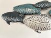 LB H&F Lilienburg Wanddekoobjekt Wanddeko Wandobjekekt Bad Badezimmer Fische Metall Fisch (tierfigur schwarm schwarmfisch familie maritimes Design deko-wandbild modern eisen wandhänger schlafzimmer vintage blau weiss meer ozean see wandfigur dekofigur,... Bild 3