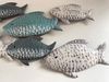 LB H&F Lilienburg Wanddekoobjekt Wanddeko Wandobjekekt Bad Badezimmer Fische Metall Fisch (tierfigur schwarm schwarmfisch familie maritimes Design deko-wandbild modern eisen wandhänger schlafzimmer vintage blau weiss meer ozean see wandfigur dekofigur,... Bild 2
