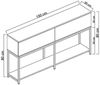 Dmora Kommode Basilia, Wohnzimmerbuffet, Wohnzimmer-Sideboard, Moderne Küchen-Speisekammer, 150x30h80 cm, Schwarz und Silber Bild 3