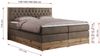 Boxspringbett AMORE KING, Doppelbett mit Multipocket-Matratze, Polsterbett mit Kopfstütze - 160 x 200 cm - Braun Velvet - H3 Bild 5