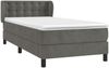 vidaXL Boxspringbett mit Matratze Dunkelgrau 90x190 cm Samt 3127704 Bild 3