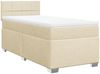 vidaXL Boxspringbett mit Matratze Creme 90x200 cm Stoff 3285776 Bild 2