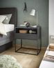 Nachtkommode >CUDRO< 1 Schublade, 1 Fach, Graphit / schwarz - 60x65x38,5cm (BxHxT) Bild 2