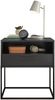 Nachtkommode >CUDRO< 1 Schublade, 1 Fach, Graphit / schwarz - 60x65x38,5cm (BxHxT) Bild 5