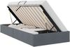 vidaXL Ottoman Bettgestell mit Speicher Dunkelgrau 100 x 200 cm Samt 3442863 Bild 2