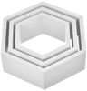 Wandregal Lyngdal 3er Set Wabendesign Weiß en. casa Bild 3