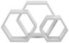 Wandregal Lyngdal 3er Set Wabendesign Weiß en. casa Bild 1