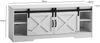 FineBuy Lowboard Weiß 150x59,5x39,5 cm TV-Kommode Landhaus-Stil Modern, Design TV-Schrank Hoch, Fernsehtisch Fernsehschrank mit zwei Schiebe-Türen, Fernsehkommode Wohnzimmer Bild 3