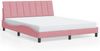 Doppelbett, Bettgestell Modernen mit LED ohne Matratze Rosa 160x200 cm Samt d1425e Bild 5