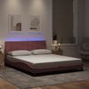 Doppelbett, Bettgestell Modernen mit LED ohne Matratze Rosa 160x200 cm Samt d1425e Bild 2