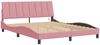 Doppelbett, Bettgestell Modernen mit LED ohne Matratze Rosa 160x200 cm Samt d1425e Bild 3