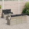 vidaXL Gartensofa-set Hellgrau 55 x 55 x 37 cm Poly-Rattan 3345922 Bild 3