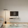 Selsey 'Framme' hängendes TV-Board mit zwei Klappen und offenen Ablagen, Kaschmirgrau, 100 cm Bild 2
