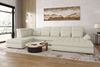 99rooms Toscana Wohnlandschaft Strukturstoff NEVE Hellgrau Rechts mit Schlaffunktion Lieferung Wohnung Bild 1