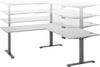 Eckschreibtisch >Ben< höhenverstellbar, weiss / silber - 180x74/117x177cm (BxHxT) Bild 5
