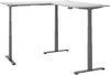 Eckschreibtisch >Ben< höhenverstellbar, weiss / silber - 180x74/117x177cm (BxHxT) Bild 2