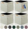 Lycce Regalkorb Kallax Boxen Cord 4er Set beige, faltbare Aufbewahrungsbox 33x33x31cm (4 St) Bild 2