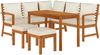 Balkon Lounge Set Holz 4 Personen Gartenmöbel mit Sofa und Tisch Bild 3
