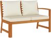 Balkon Lounge Set Holz 4 Personen Gartenmöbel mit Sofa und Tisch Bild 5
