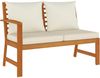 Balkon Lounge Set Holz 4 Personen Gartenmöbel mit Sofa und Tisch Bild 4